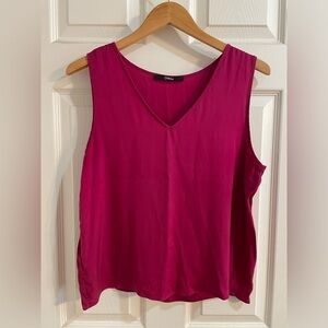 Silk Fuschia Tank Top by Quince. Size L
